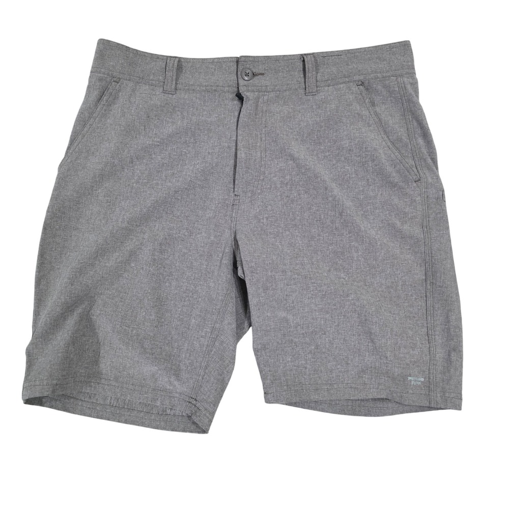 Psycho Tuna Mens 4-Way Stretch Hybrid Walk Shorts Heather Gray Size 36